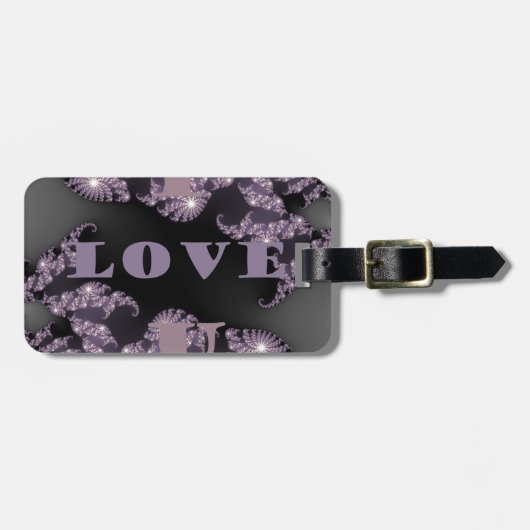 天の気持ち私はあなたを愛する銀河の挨拶 ラゲッジタグ (正面横)