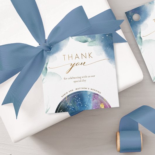 天の水の感謝してい色あなたの結婚(またはその他) フェイバータグ