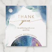 天の水の感謝してい色あなたの結婚(またはその他) フェイバータグ (正面)