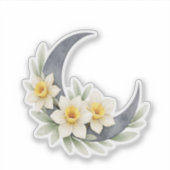 天の水仙三日月ステッカー シール (正面)