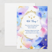 天の水彩ベイビーシャワー招待状 招待状 (正面/裏面)