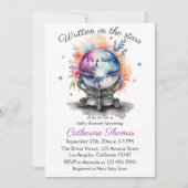 天の水晶玉占星術ベイビーシャワー 招待状 (正面)