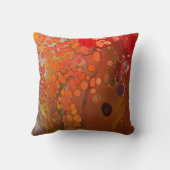 天の流れ、オレンジと赤のセル クッション (裏面)