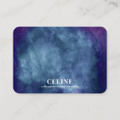 天の深い青と紫のウェディングカラーパレット エンクロージャーカード (裏面)