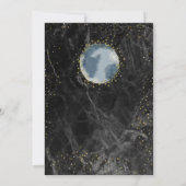天の深夜青い星月ウェディング招待状 招待状 (裏面)