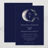 天の深夜青い月 結婚式 招待状 (正面/裏面)
