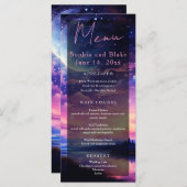 天の満月の星が神秘的な雲結婚 メニュー (正面/裏面)