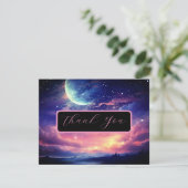 天の満月の星結婚のサンキューカード サンキューカード (スタンド正面)