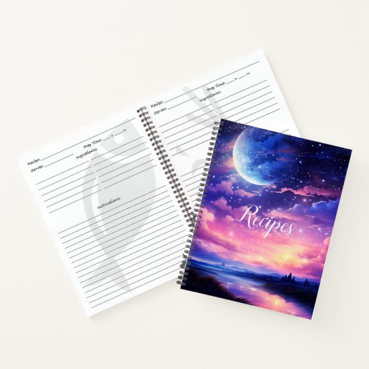 天の満月の星雲レシピ本 ノートブック (内部)