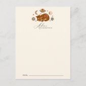 天の熊のテーマのベビーシャワーのアドバイスカード ポストカード (正面)