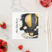 天の熱気球ベビーシャワー スタンダードカクテルナプキン (インサイチュ)