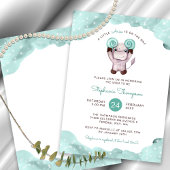 天の牡羊座の星占いサインMint赤ちゃんシャワー 招待状