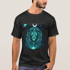 天の獅子 – 宇宙の王 ワイルドライフ ギャラクシーTシャツ Tシャツ