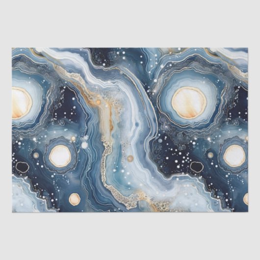 天の瑪瑙 | 抽象的な惑星の石 薄葉紙 (正面)