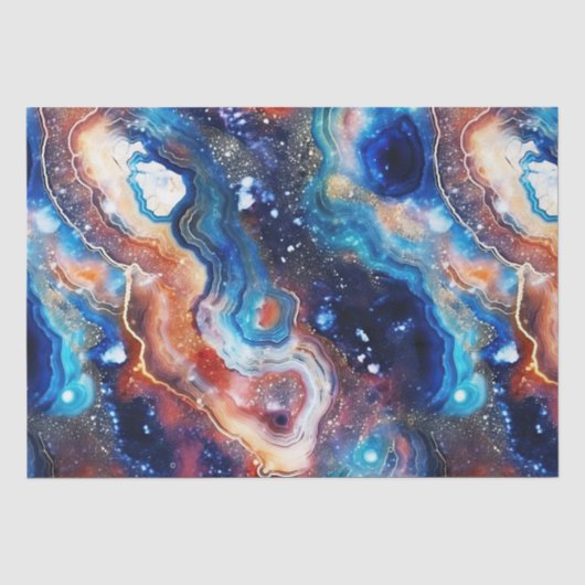 天の瑪瑙 | 炎の宇宙石のパターン 薄葉紙 (正面)