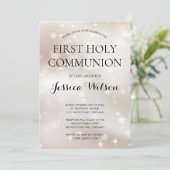 天の白い金ゴールド星の最初の聖餐式 招待状 (スタンド正面)