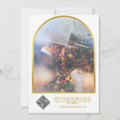 天の白と金ゴールド星ムーン&サン結婚ズ 招待状 (裏面)