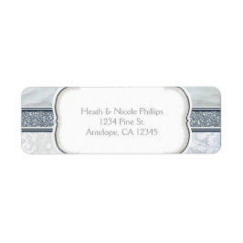 天の白フリル＆レース エレガントラベル ラベル