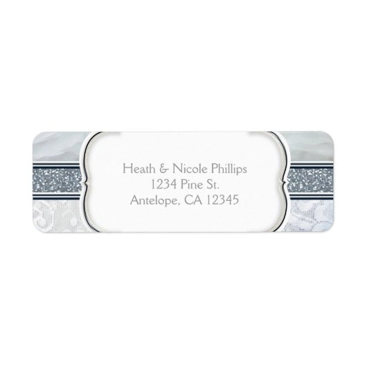 天の白フリル＆レース エレガントラベル ラベル (正面)