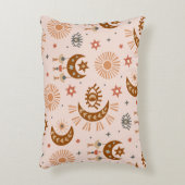 天の目、月、太陽の継ぎ目のない模様 アクセントクッション (正面(垂直))