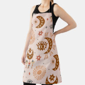 天の目、月、太陽の継ぎ目のない模様 エプロン (インサイチュ)