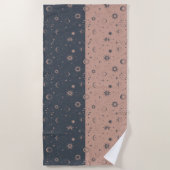 天の神秘的なシームレスパターン ビーチタオル (正面)