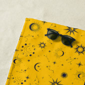 天の神秘的なシームレスパターン ビーチタオル (インサイチュ)