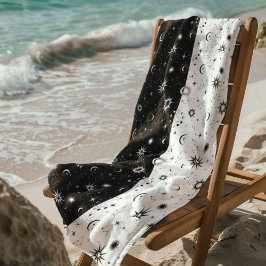 天の神秘的なシームレスパターン ビーチタオル