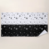 天の神秘的なシームレスパターン ビーチタオル (正面)