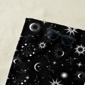 天の神秘的なシームレスパターン ビーチタオル (インサイチュ)