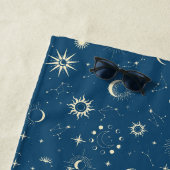 天の神秘的なシームレスパターン ビーチタオル (インサイチュ)