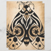 天の神秘的なヴィンテージガのスクラップブック紙 (正面/裏面)