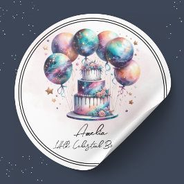 天の神秘的な宇宙星占いありがとう ラウンドシール