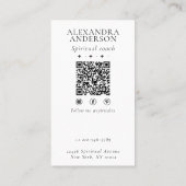 天の神秘的な密教の蛾と月のスピリチュアル 名刺 (裏面)