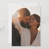 天の神秘的な星と月の結婚写真 セーブザデート (裏面)