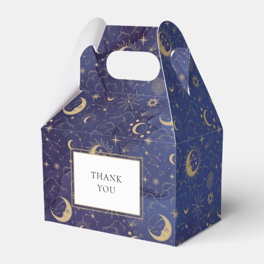 天の神秘的な星と月結婚の フェイバーボックス (裏面サイド)