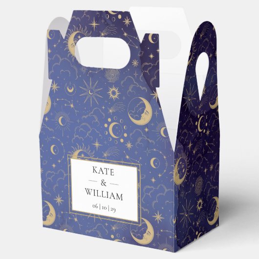 天の神秘的な星と月結婚の フェイバーボックス (オープン)