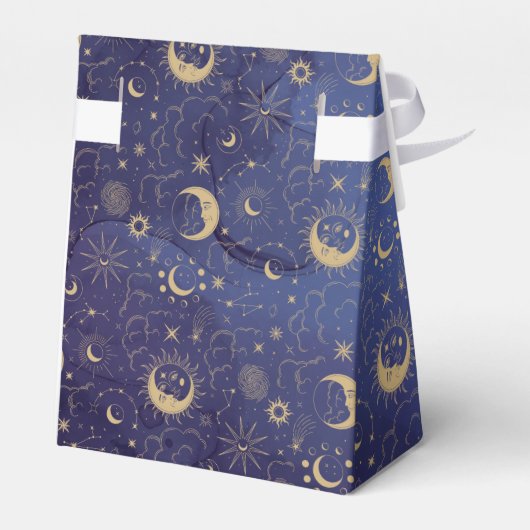 天の神秘的な星と月結婚の フェイバーボックス (裏面サイド)