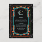 天の神秘的な月と星の夜のウェディング エンクロージャーカード (正面)