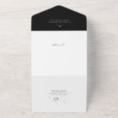 天の神秘的な月の星ハロー結婚の オールインワン招待状 (外側)