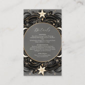 天の神秘的な月の星空の夜ボホ結婚の エンクロージャーカード (正面)