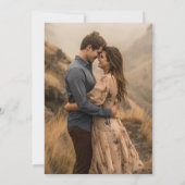 天の神秘的な月の星空の夜結婚の写真 招待状 (裏面)