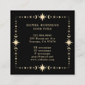 天の神秘的な月 スクエア名刺 (裏面)