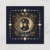 天の神秘的な月 スクエア名刺 (正面)