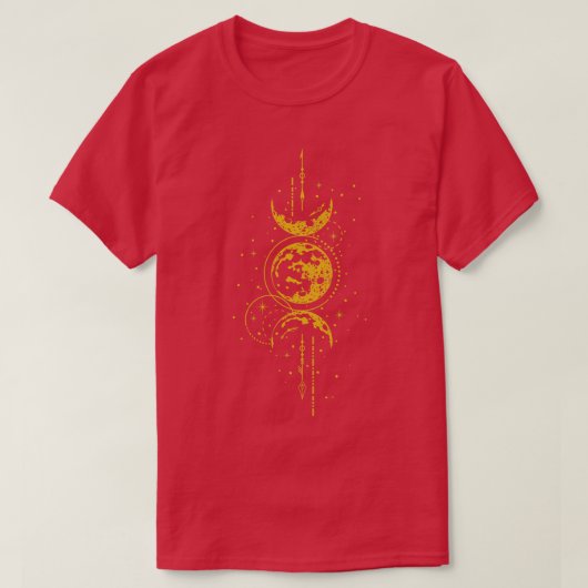 天の神秘的な月 Tシャツ (デザイン正面)
