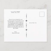 天の神秘的な要素ありがとうはがき インビテーションポストカード (裏面)