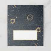 天の神秘的な要素の星印 プレイスカード (外部開封)