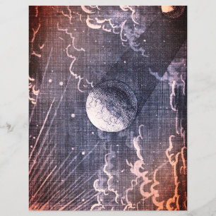 天の神秘的な銀河系宇宙スクラップブック紙