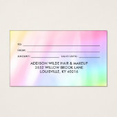 天の神秘 月の女神 レインボー ギフトカード (裏面)