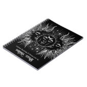 天の精霊 太陽と月 ブラック＆ホワイト おしゃれ ノートブック (左側)